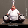 Resin Chef Figurines with Bottle Opener and Message Board - Bar & Kitchen Decor