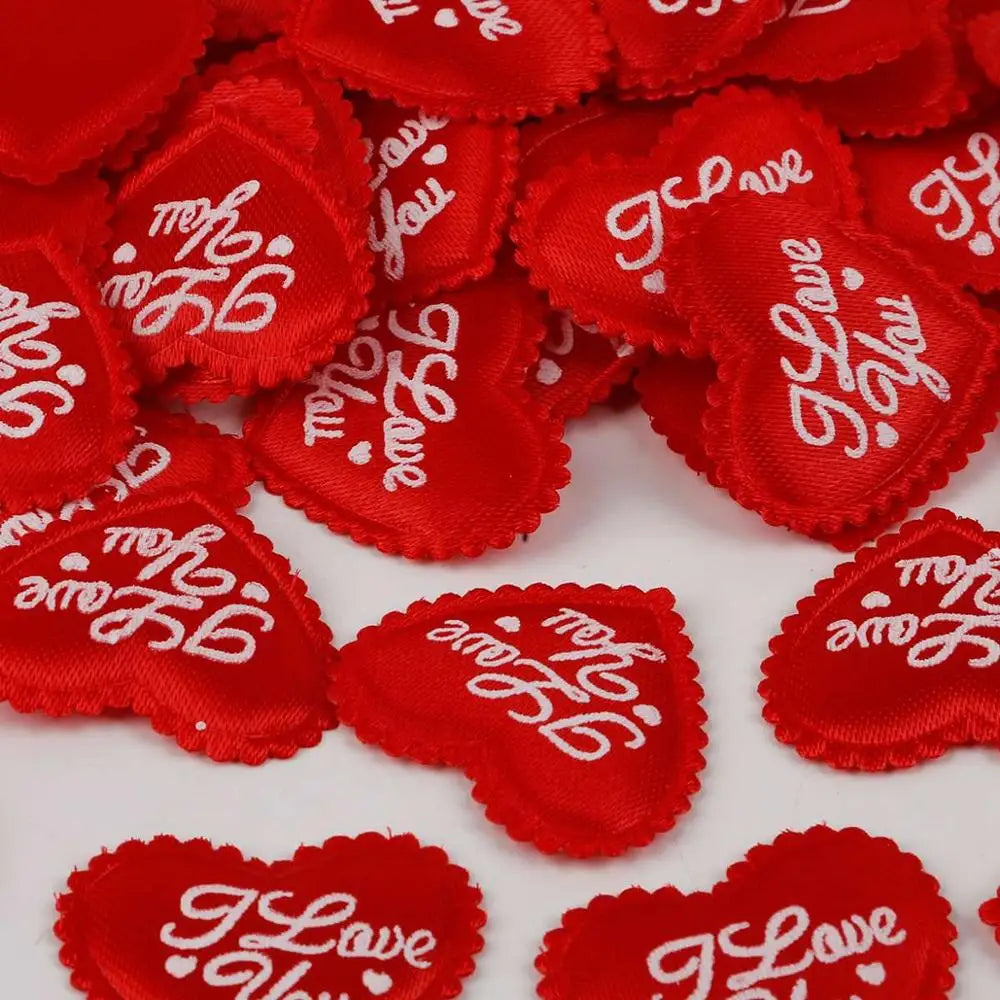Red heart-shaped sponge confetti for weddings and celebrations