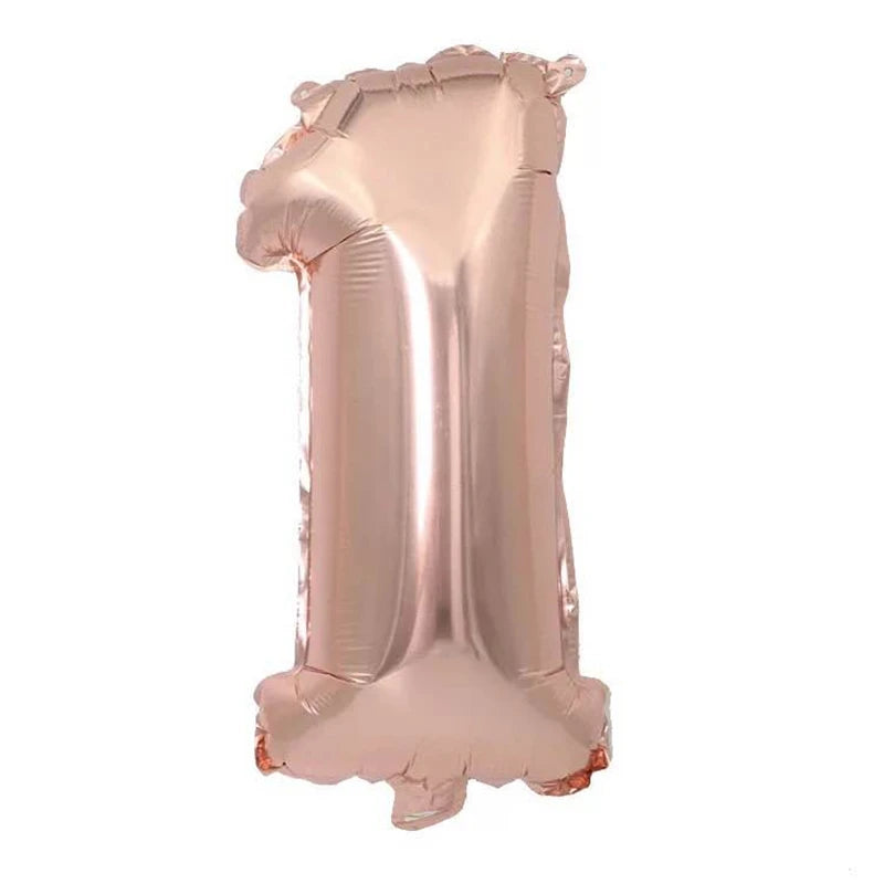 Rose Gold Foil Number Balloons (32" or 40") for Birthday & Wedding Decor