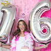 Rose Gold Foil Number Balloons (32" or 40") for Birthday & Wedding Decor