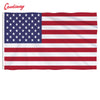 A realistic depiction of the American flag waving, featuring red and white stripes and a blue field with white stars.