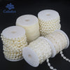 Rolls of ivory pearl beads used for wedding and event decoration