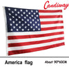 A large American flag banner measuring about 90x60cm with stars and stripes.