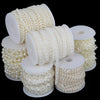 Rolls of ivory pearl beads used for wedding and event decoration