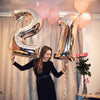 Rose Gold Foil Number Balloons (32" or 40") for Birthday & Wedding Decor