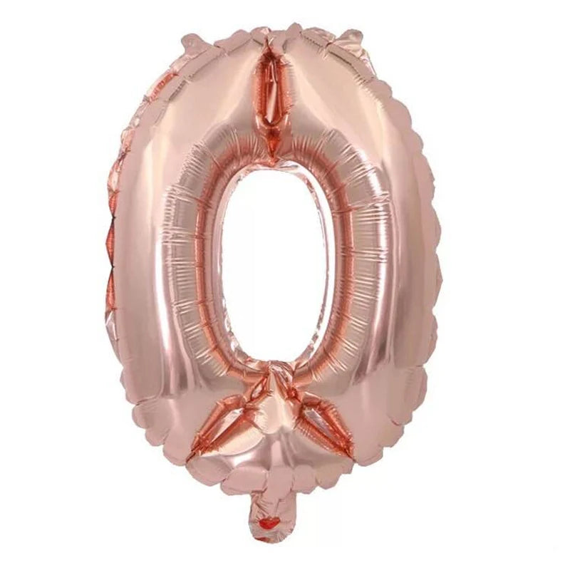 Rose Gold Foil Number Balloons (32" or 40") for Birthday & Wedding Decor