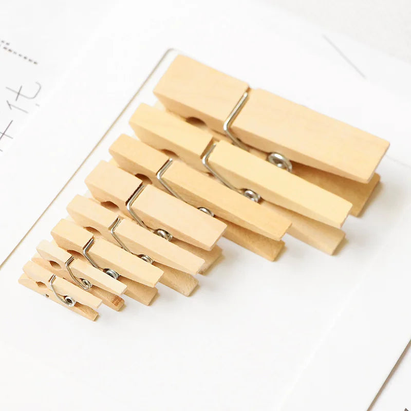 Mini Wooden Clothespins for Crafts and Photos (Set of 50)
