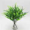 Artificial Fern Grass Bouquet – 7-Branch Green Plastic Plant