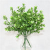 Artificial Fern Grass Bouquet – 7-Branch Green Plastic Plant