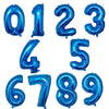 Gradient Rose Red Foil Number Balloons for Birthday & Party Decor