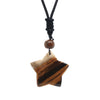 Natural Crescent Moon & Star Stone Pendant Necklace