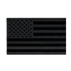 A black flag featuring the American flag design with stars and stripes.