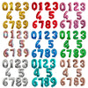 Gradient Rose Red Foil Number Balloons for Birthday & Party Decor