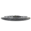 A vinyl record sports car wall clock with a black disc and gold accents.