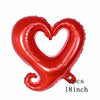 Globo de aluminio en forma de corazón rojo con diseño de oso.
