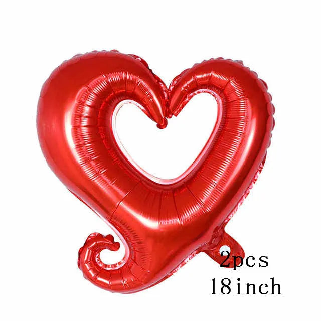Globo de aluminio en forma de corazón rojo con diseño de oso.