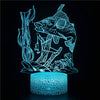 3D Fish LED Night Light with Remote and Touch Controls