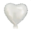 Herzförmiger silberner Folienballon