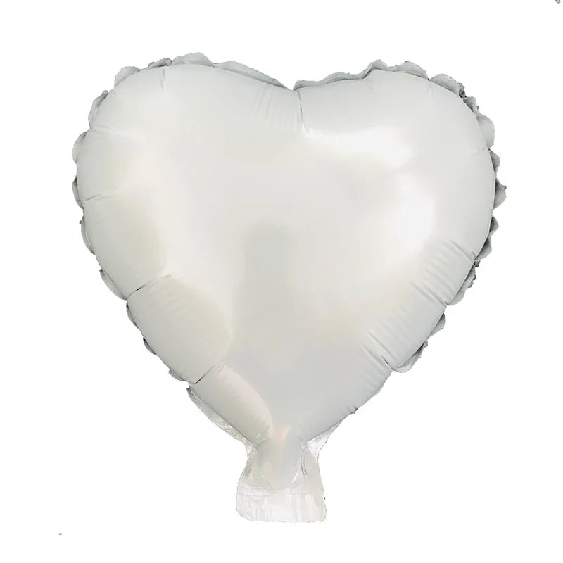 Herzförmiger silberner Folienballon
