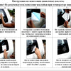 Instructions for applying a vinyl decal sticker to a vehicle, showing steps like cleaning the surface and applying the decal.
