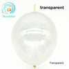 A clear, round latex balloon is shown against a white background.