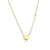 A gold-toned heart lock key pendant necklace with a delicate chain.