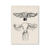 A black and white line drawing of a human anatomy print showing the internal structure of an organ.