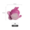 A set of realistic, pink and white onion fridge magnets with a 5.4cm length.