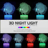 3D Fish LED Night Light with Remote and Touch Controls