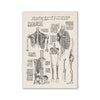 Vintage canvas art print depicting detailed human anatomy drawings and skeletal structures.