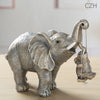 Handcrafted Resin Elephant Family Figurine