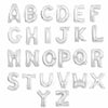 A set of gold foil letter balloons displaying the uppercase English alphabet from A to Z