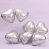 Colección de globos en forma de corazón de plata para decoración de pancarta de cumpleaños