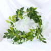 Green and white silk wisteria garland vine for weddings and home decor