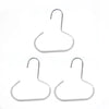 Silver wall mounted hat storage organizer with two curved hooks