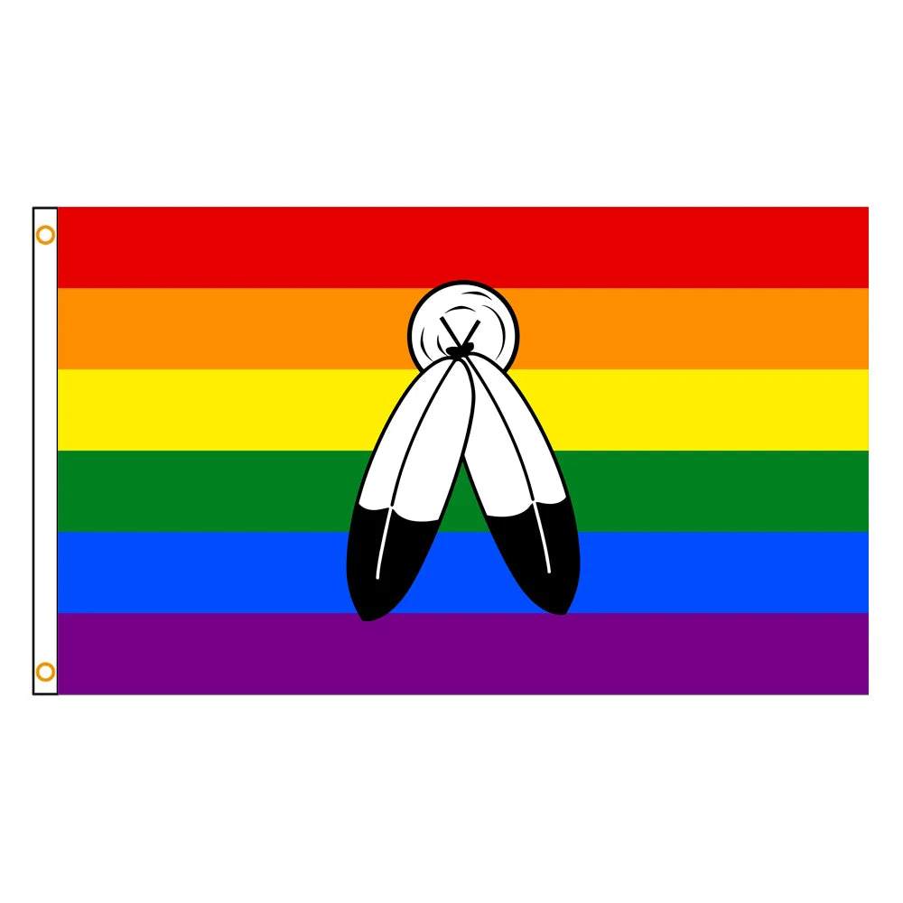 Un design de drapeau Pride horizontal avec le spectre arc-en-ciel à six couleurs.