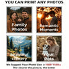 A collage of four photo categories: Family Photos, Romantic Moments, Beautiful scenery, and Your Pets.