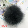 Accessoire boule de poils noir en fausse fourrure