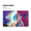 Magic Shark Dragon Ball Super Saiyan card skin sticker featuring a blue-haired character against a cosmic background