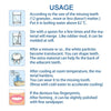 Instructions for using a temporary tooth repair kit, detailing mixing, molding, and hardening steps.