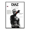 Black and white canvas wall art print featuring a muscular boxer with a determined expression.