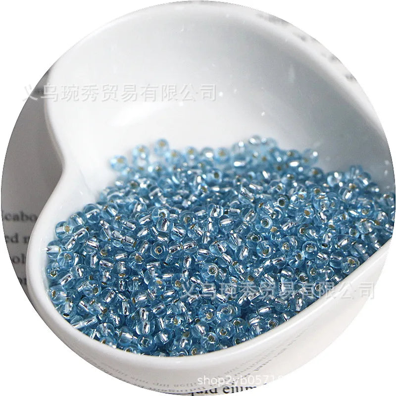 Silver Rice Glass Beads for Jewelry Making