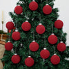 Velvet Christmas Ornaments with Flocked Finish