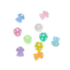 Collection de figurines de champignons luminescents phosphorescents dans diverses couleurs pastel comme le rose, le bleu et l