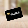 A black card with gold embossed lines and the text böhse onkelz printed in white.