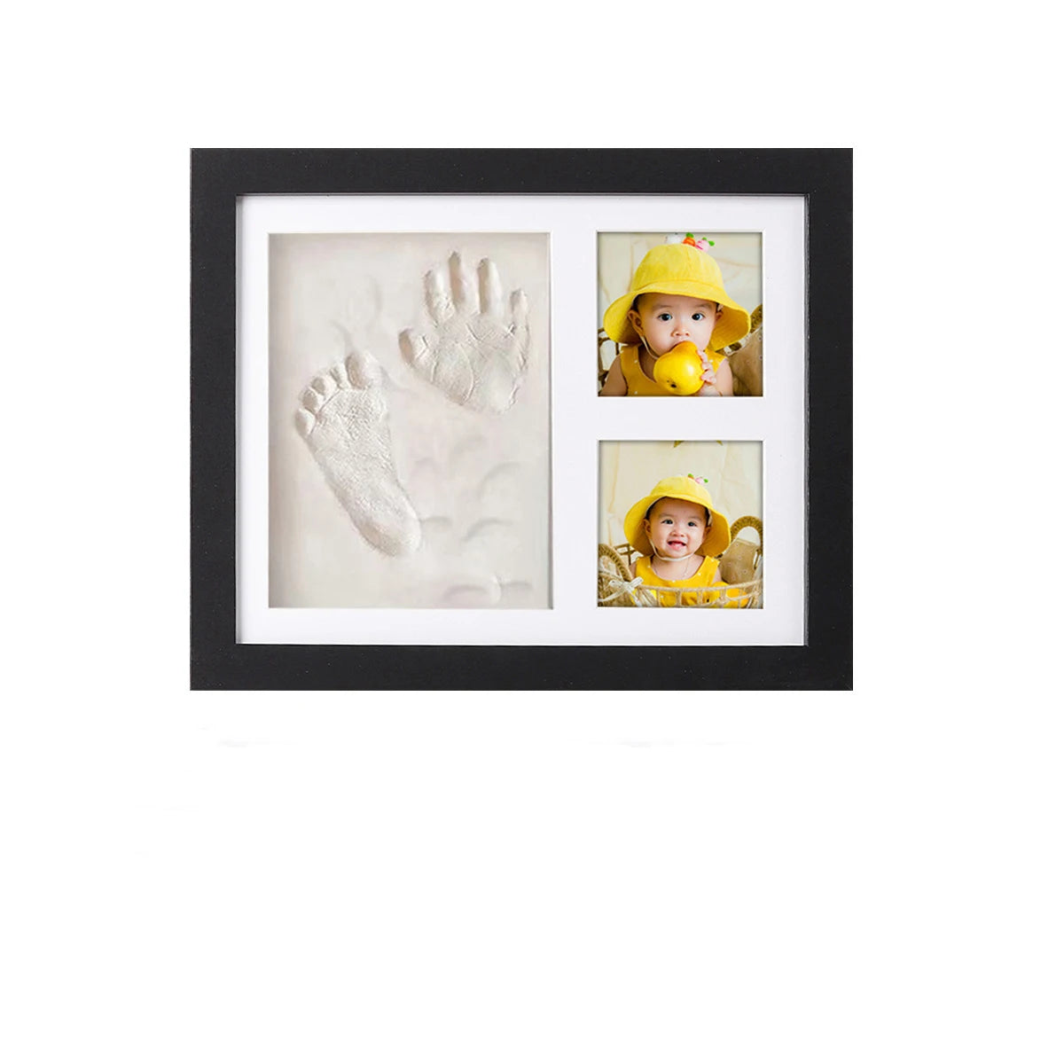 Ash Wood Baby Hand & Footprint Keepsake Kit with Photo Frame