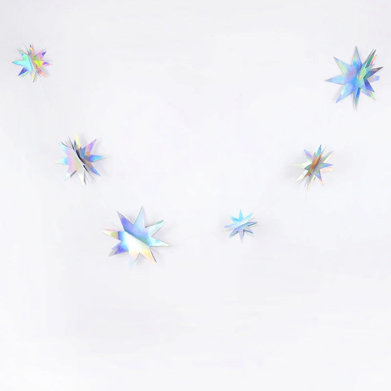 Gold Twinkle Star Paper Garlands