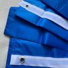 Blue polyester hanging flag of Honduras with white trim and grommets