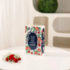 Hand-Painted Ceramic Book Vase with Blooming Flowers