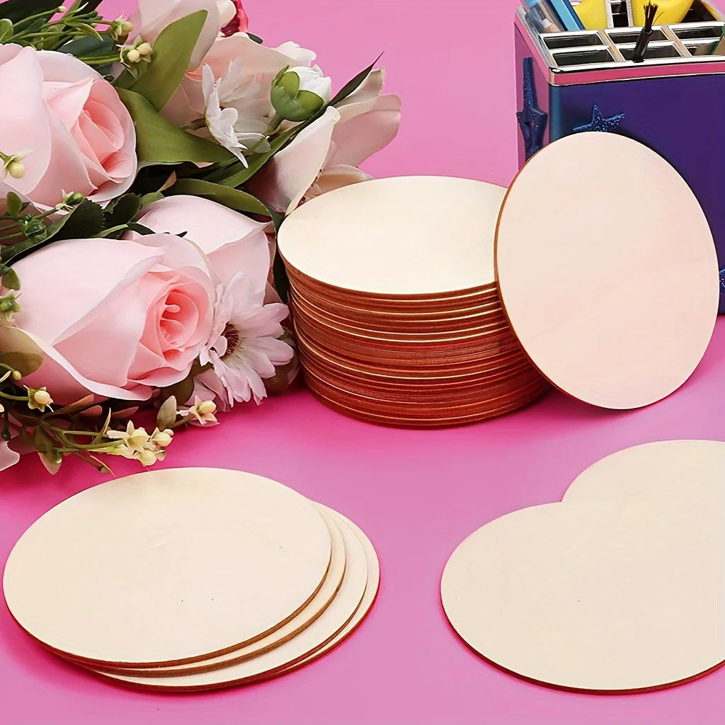 14 Inch Unfinished Round Wood Slices for DIY Crafts